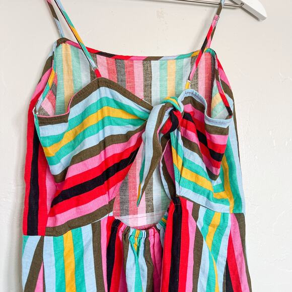 Express Bright Striped Knot Back Dress NWOT Medium - Picture 4 of 6